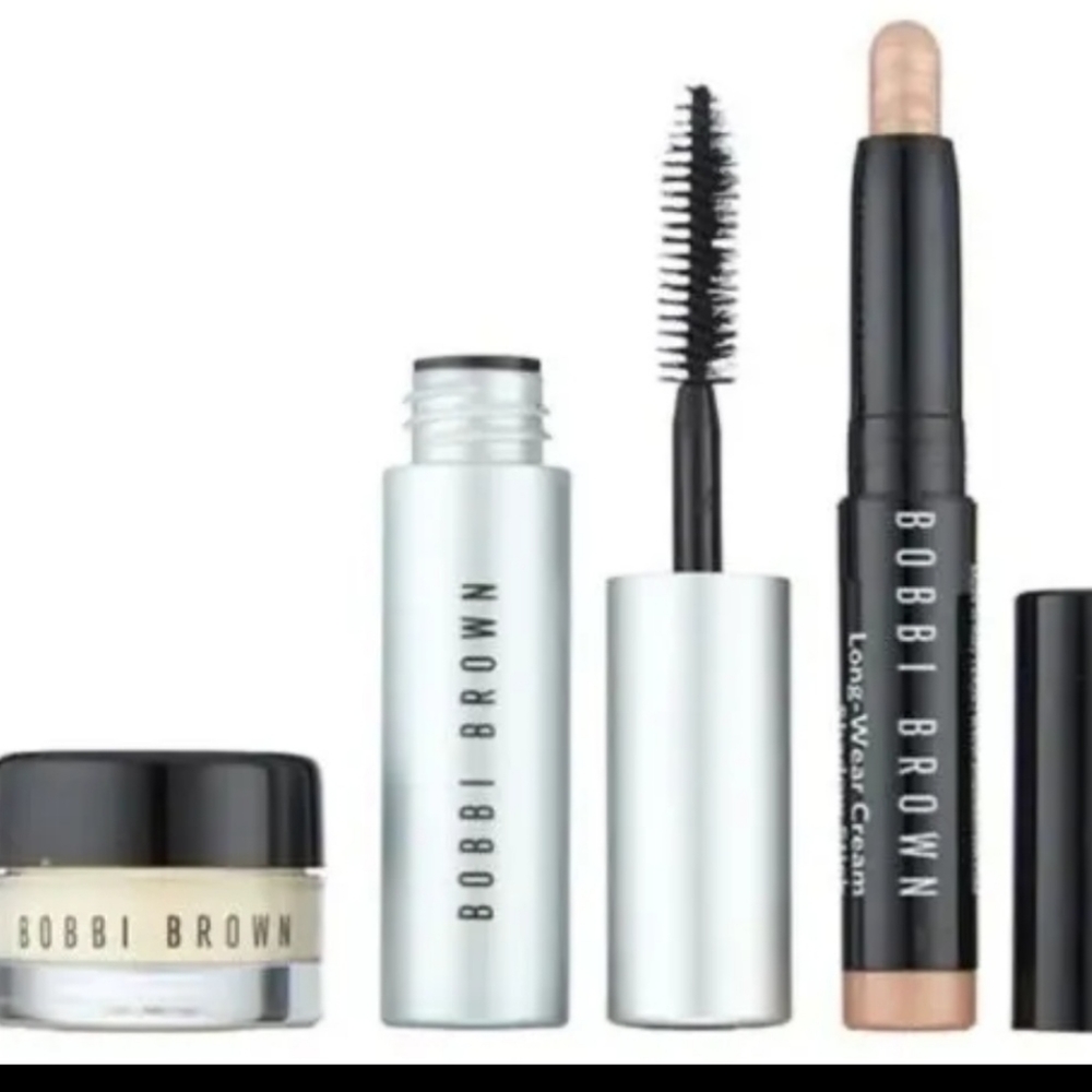 Bobbi Brown On Point Eye Set Shadow Stick GOLDEN PINK Smokey Mascara + Eye Base